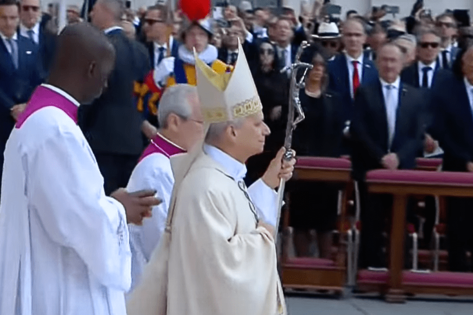 Pope Leo carries the Scorzelli ferula, symbol of Synodality